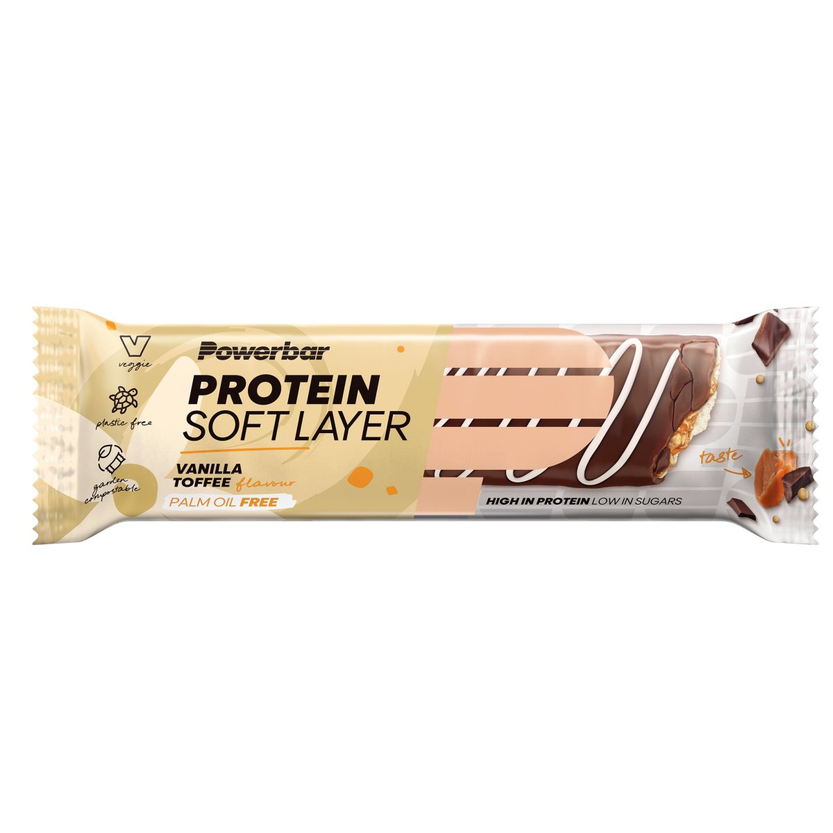 PowerBar - Soft Layer Toffee | proteinbar og -pulver