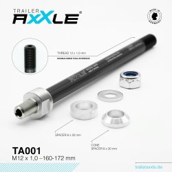 RADOXX Trailer AxXle TA001- M12x1,00 - 160-172mm