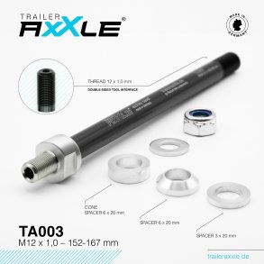 RADOXX Trailer AxXle TA003-M12x1,00 - 152-167mm