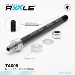 RADOXX Trailer AxXle TA006 - M12x1,50 - 223-229mm